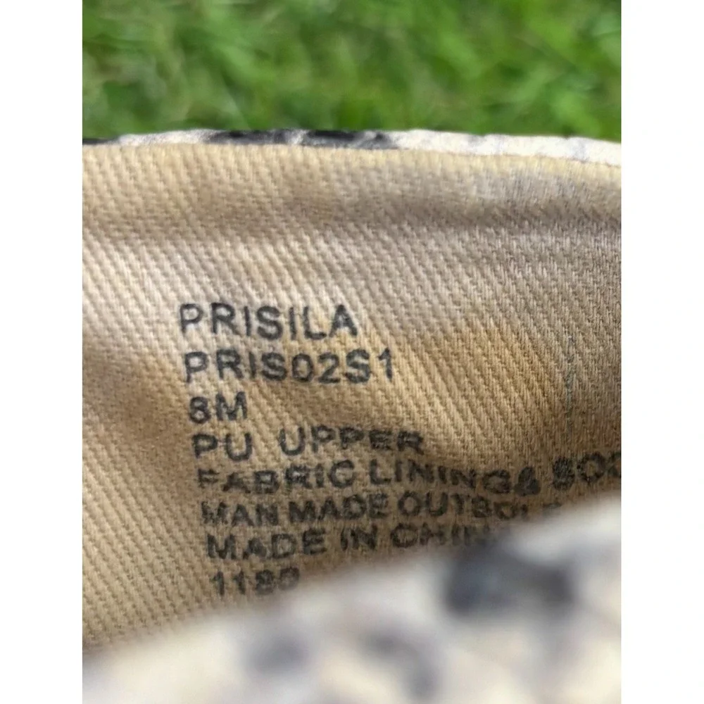 Steve Madden Prisila Espadrille Size 8 M Snakeskin‎ Animal Print Slip On Shoes